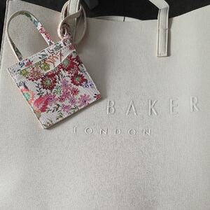 Ted Baker Cream Tote with Floral Accent